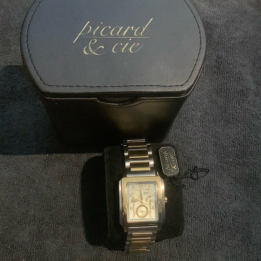 Picard & Cie Dual Time Gold and Stainless steel Men's Watch (rare)